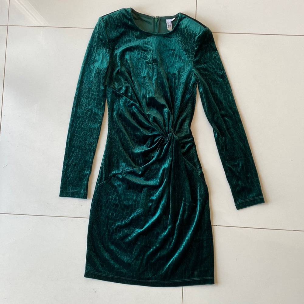 Emerald velvet dress